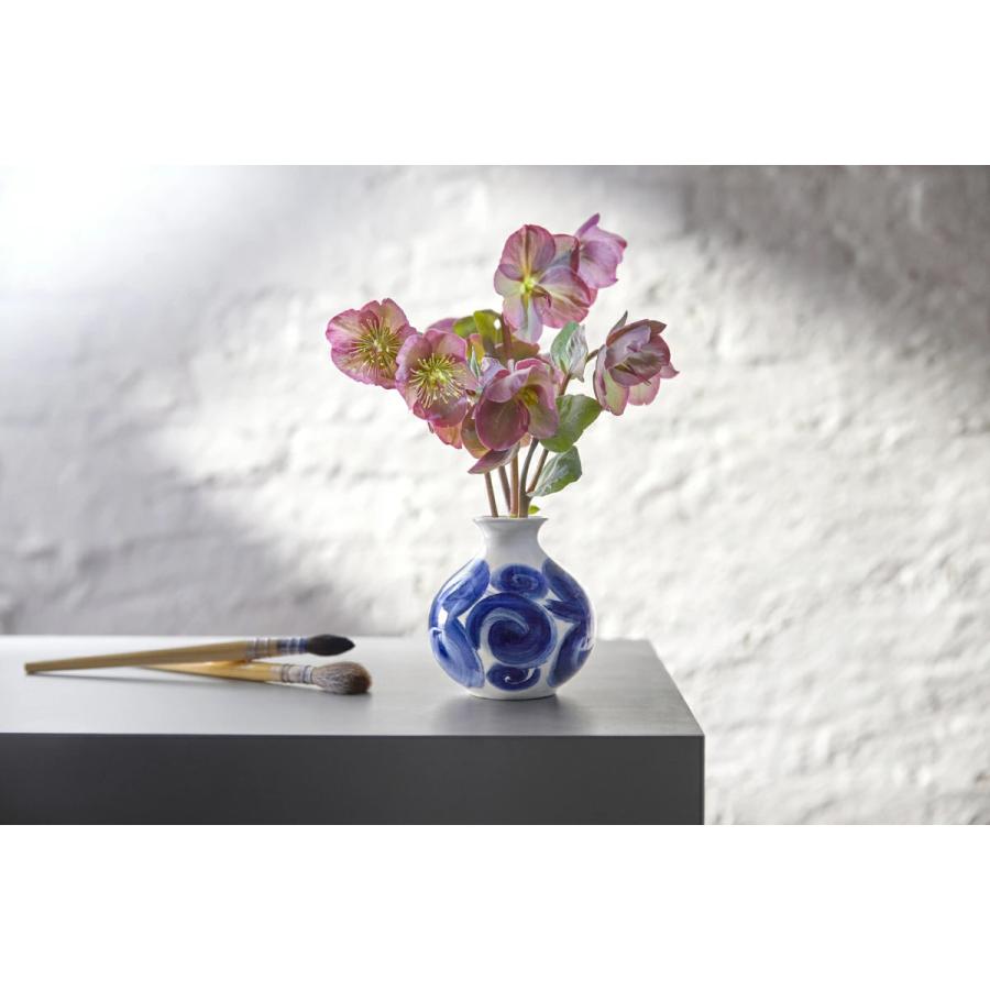花瓶 Kahler ケーラー Tulle Vase blue  チュールベース ブルー H10.5cm 695010  セラミック 花びん フラワーベース 北欧  モダン おしゃれ |  | 05