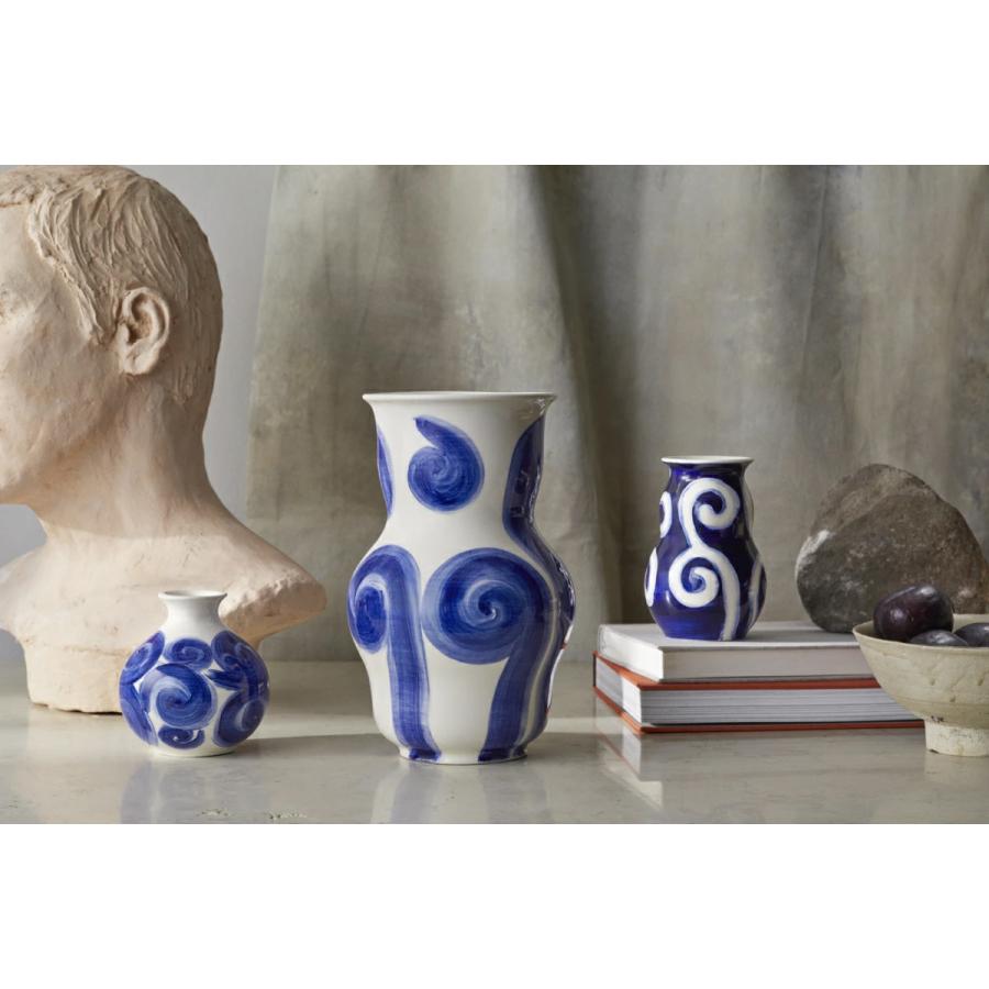 花瓶 Kahler ケーラー Tulle Vase blue  チュールベース ブルー H10.5cm 695010  セラミック 花びん フラワーベース 北欧  モダン おしゃれ |  | 07