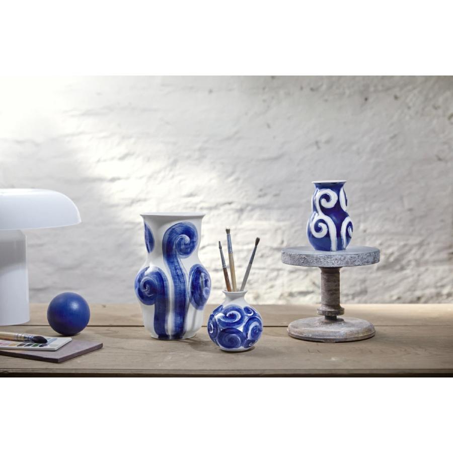 花瓶 Kahler ケーラー Tulle Vase blue  チュールベース ブルー H10.5cm 695010  セラミック 花びん フラワーベース 北欧  モダン おしゃれ |  | 08