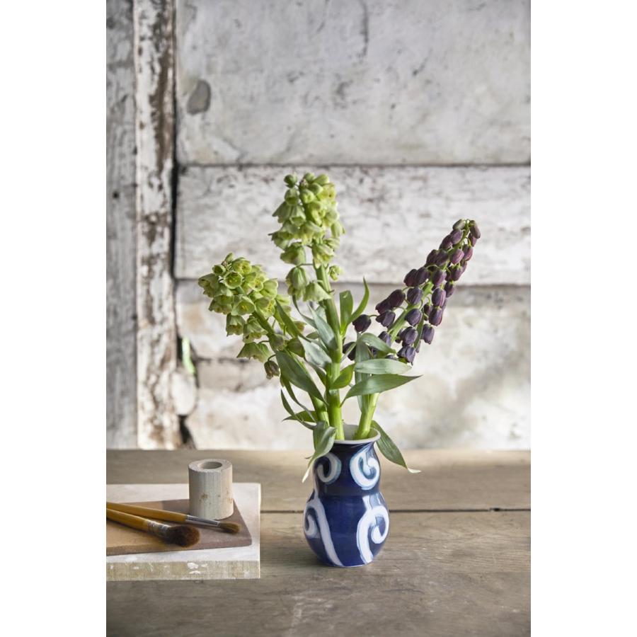 花瓶 Kahler ケーラー Tulle Vase blue  チュールベース ブルー H13cm 695012  セラミック 花びん フラワーベース 北欧  モダン おしゃれ |  | 04