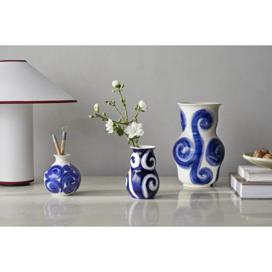 花瓶 Kahler ケーラー Tulle Vase blue  チュールベース ブルー H13cm 695012  セラミック 花びん フラワーベース 北欧  モダン おしゃれ |  | 06