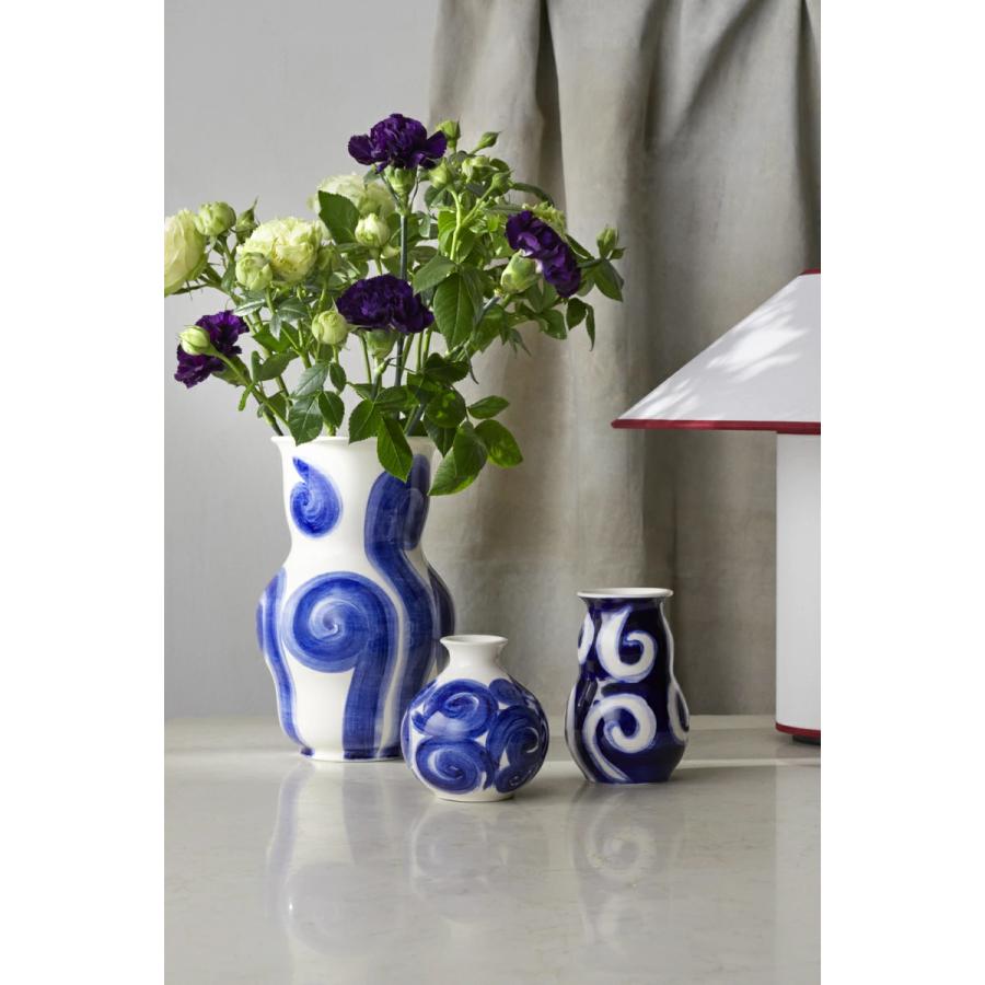 花瓶 Kahler ケーラー Tulle Vase blue  チュールベース ブルー H13cm 695012  セラミック 花びん フラワーベース 北欧  モダン おしゃれ |  | 09