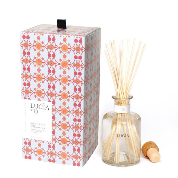 ディフューザー ルシア LUCIA リードディフューザー 200ml  ダマスクローズ&サイプレス LD-L10 | 