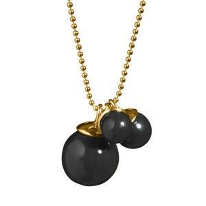 ネックレス 磁器 アクセサリー 北欧雑貨 シェアニング Scherning PEARLS & GOLD パールス＆ゴールド カラー：ブラック PG-2302B デンマーク | 