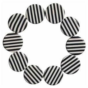 ブレスレット 磁器 アクセサリー 北欧雑貨 シェアニング Scherning STRIPE ストライプ ブレスレット カラー：ホワイトｘブラック STR-5101 デンマーク |  | 01