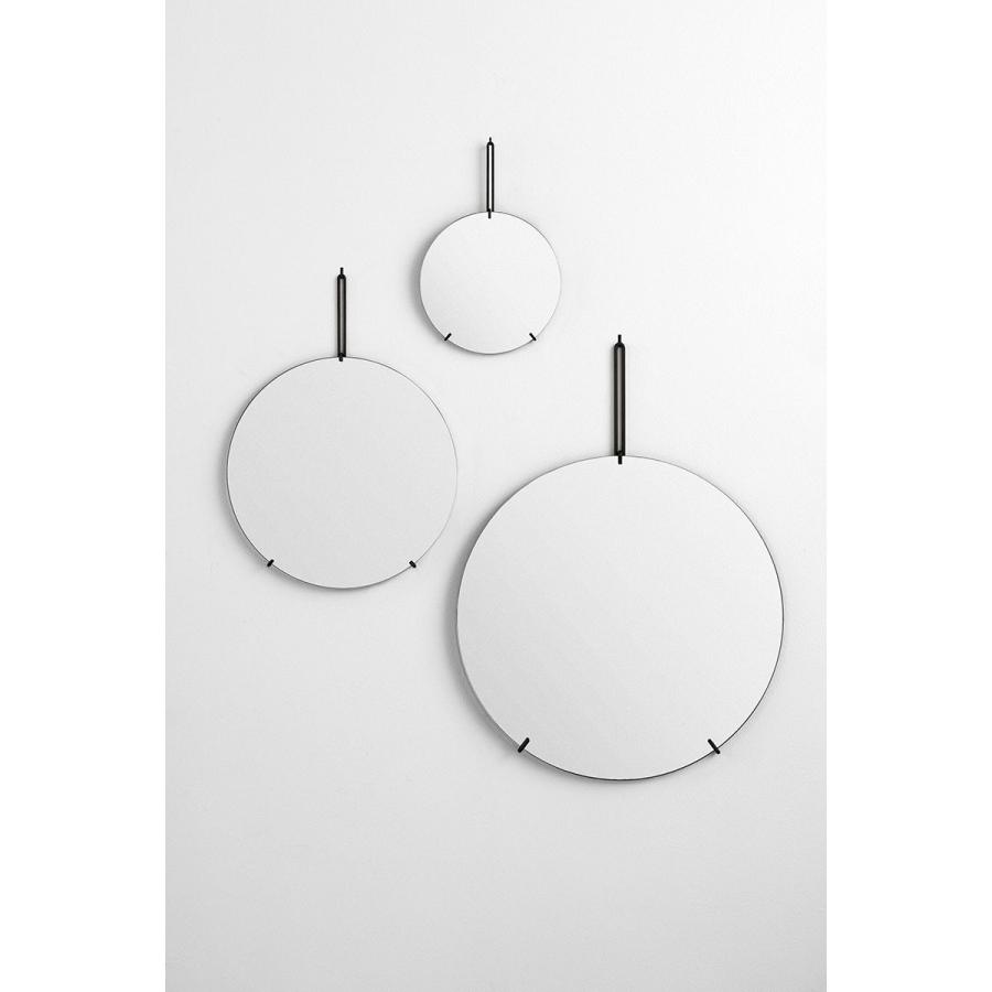 鏡 壁掛け MOEBE ムーベ ウォールミラー WALL MIRROR 直径30cm ブラック ミラー 姿見鏡 北欧 おしゃれ デザイン 新生活 WMBL30_2
