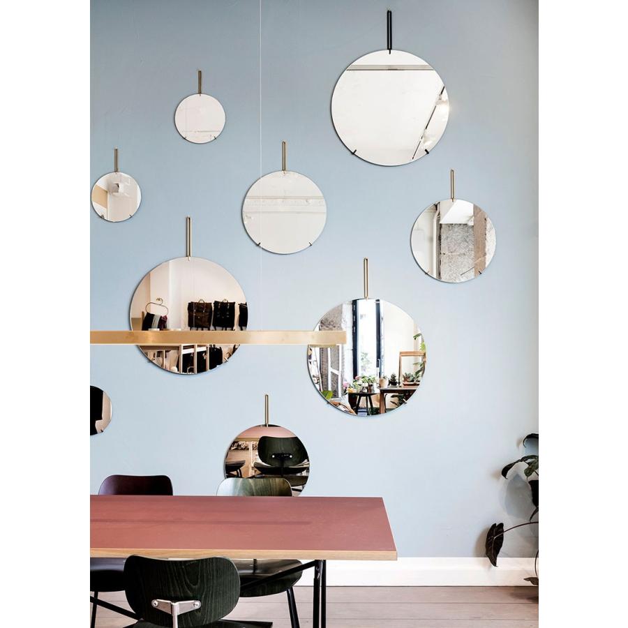 鏡 壁掛け MOEBE ムーベ ウォールミラー WALL MIRROR 直径30cm ブラック ミラー 姿見鏡 北欧 おしゃれ デザイン 新生活 WMBL30_3
