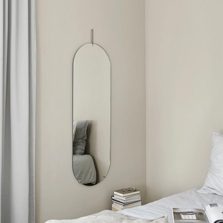 鏡 壁掛け MOEBE ムーベ トール ウォールミラー TALL WALL MIRROR  H133cm ステンレススチール ミラー 姿見鏡 全身鏡 北欧 おしゃれ デザイン WMSS133 | MOEBE | 04