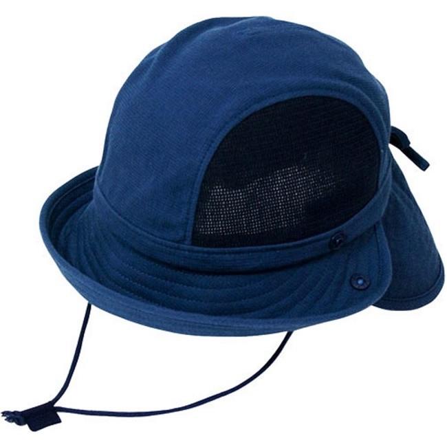 子ども用ＵＶカット帽子 (ピンク／ネイビー) 0530 UVカット率99％以上 キッズ帽子 ハット 紫外線ケア あごひも付き 後ろつば ベルモード｜bellemode1927｜05