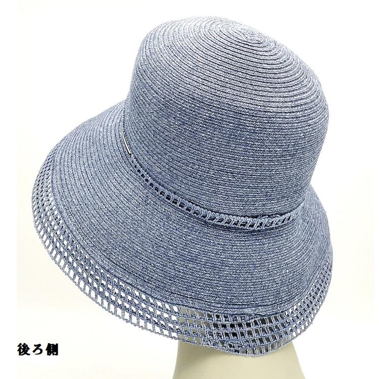 ハット 日本製 UVカット 麻混 綿混 大つば 蒸れを逃がす 洗える 帽子 レディース 春夏(４カラー展開) 13-339A リネンブレード・オープンワークハット ベルモードの画像