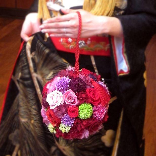 プリザーブドフラワー ウエディングブーケ ブライダル 結婚式 ボールブーケ 和風 マム 前撮り花嫁 ブーケ 花束 出荷 15営業日 Bag07 プリザーブドフラワーベルフルール 通販 Yahoo ショッピング