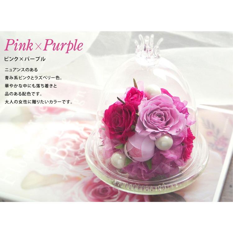 クリスマス プリザーブドフラワー #ガラスドーム〈S〉 （クラウン