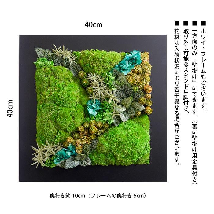 クリスマス プリザーブドフラワー #グリーンフレーム2L＜スクエア