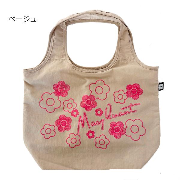 未使用　MARY QUANT シルバーエコバッグ フラワーモチーフ 未使用 MARY QUANT シルバーエコバッグ フラワーモチーフ
