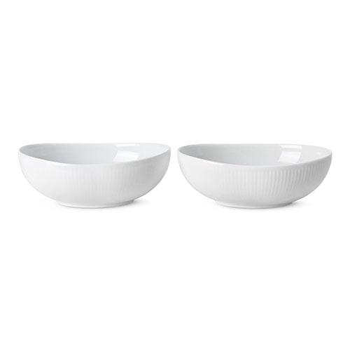 ロイヤルコペンハーゲン ホワイトフルーテッドオーバルボウル 4個セット ホワイトフルーテッド ロイヤル コペンハーゲン ホワイトフルーテッド