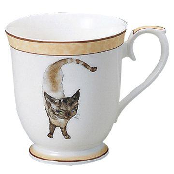 NARUMI ナルミボーンチャイナ いわさきちひろマグカップ 蒼い目の黒猫