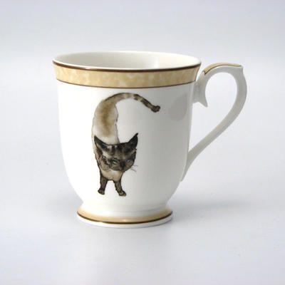 NARUMI ナルミボーンチャイナ いわさきちひろマグカップ 蒼い目の黒猫