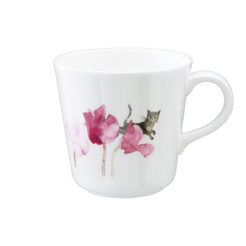 NARUMI　ナルミボーンチャイナ　いわさきちひろ　マグカップ　シクラメンと猫 :52095-2923:ベルセーブ - 通販 -  Yahoo!ショッピング