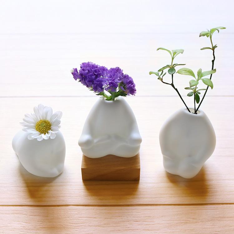 アッシュコンセプト フラワーマン ミニ 礼座 /花器 /一輪挿し/ユニーク