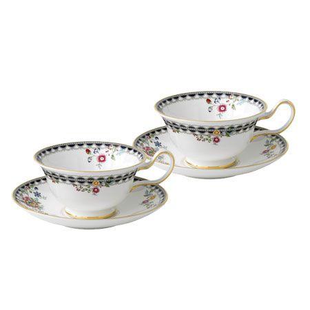 ウェッジウッド レースピオニー ティーカップ ソーサー ピオニー ペアセット カップ ソーサー セット おしゃれ ブランド