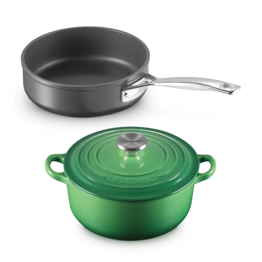 最終値段　LE CREUSET ル・クルーゼ　スキレット　23cm グリーン LE CREUSET - 専用!ルクルーゼスキレット23 グリーン緑色の通販 by Cem
