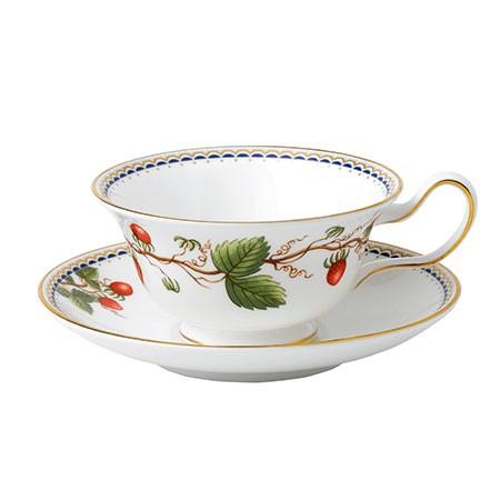 ウェッジウッド ワイルドストロベリーアーカイブ ティーカップ＆ソーサー ピオニー ワイルド ストロベリー ティーカップ&ソーサー (ピオニー) ペア