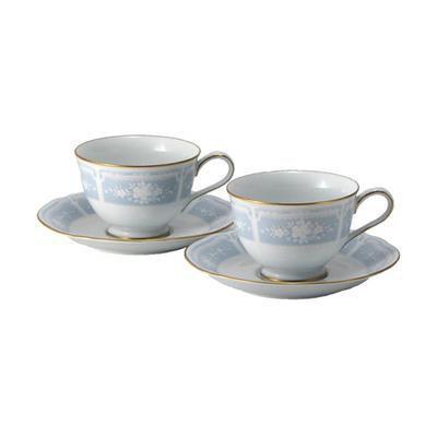 ノリタケ レースウッドゴールド ティー・コーヒーカップ＆ソーサーペア
