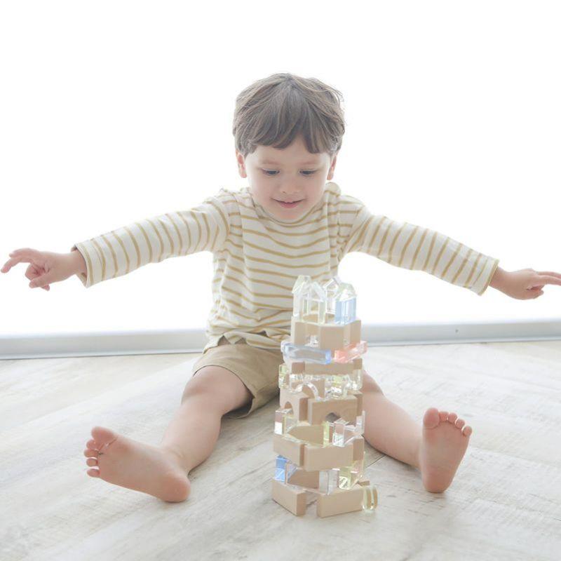出産祝い 誕生日 Lumiere Cubes Mimi アクリル積み木 26ピース 男の子 女の子 クリスマスプレゼント ２歳 ３歳 ４歳 ５歳 インテリア おもちゃの画像