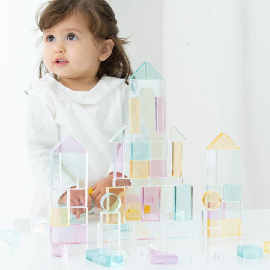 Lumiere Cubes Noah アクリル＆木の積み木26ピース 男の子 女の子 クリスマスプレゼント　２歳　３歳　４歳　５歳　インテリア　おもちゃ_5