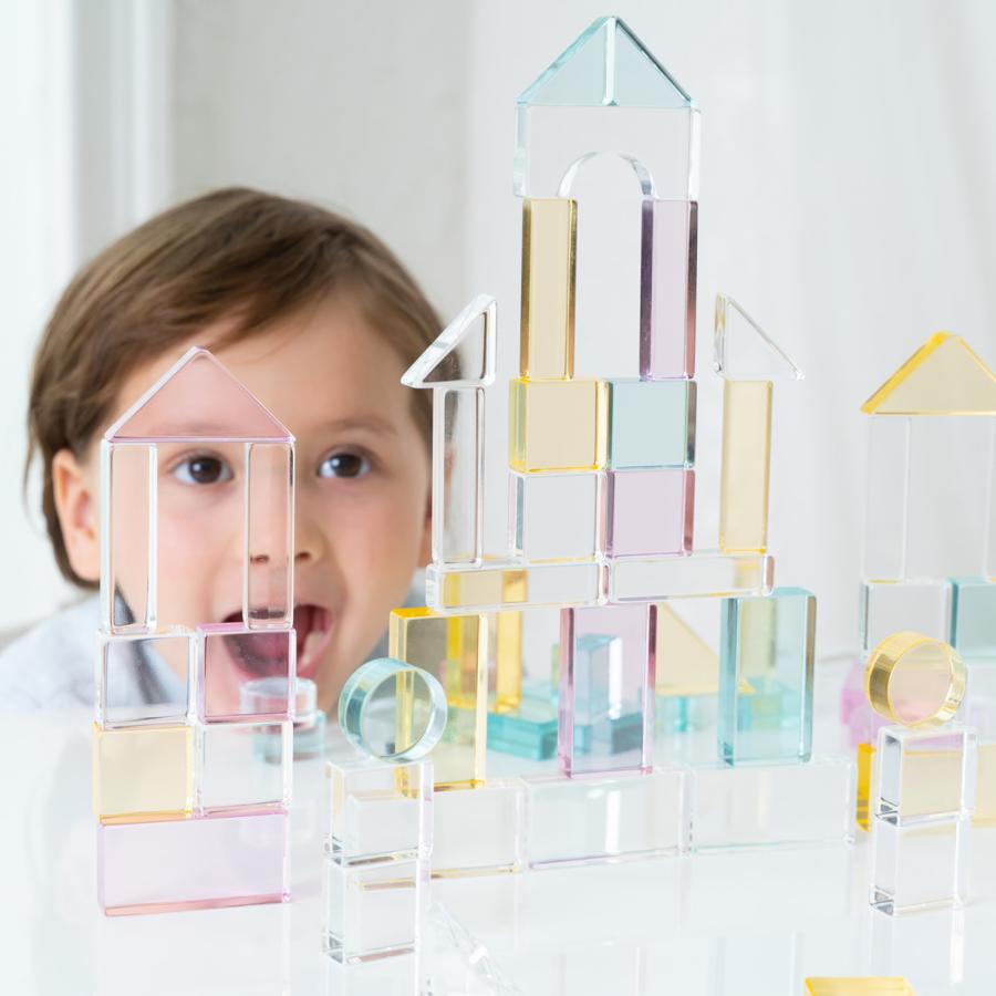 Lumiere Cubes Noah アクリル＆木の積み木26ピース 男の子 女の子 クリスマスプレゼント　２歳　３歳　４歳　５歳　インテリア　おもちゃ_6