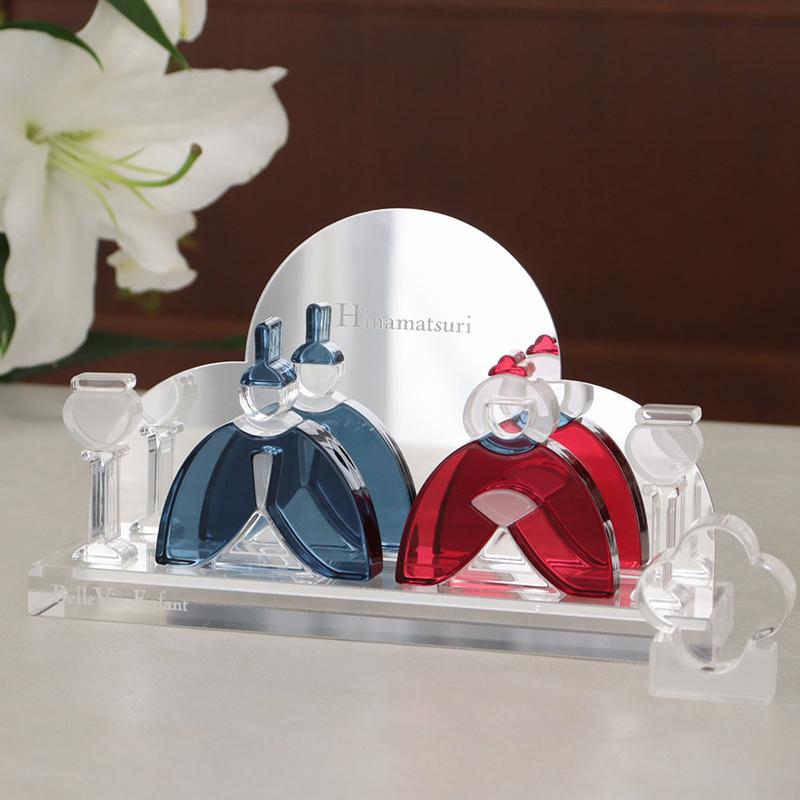 出産祝い 誕生日　Lumiere Hinamatsuri French アクリルひな人形 (日本製)　おひなさま 女の子 桃の節句　２歳　３歳　４歳　５歳　インテリア　おもちゃ_1