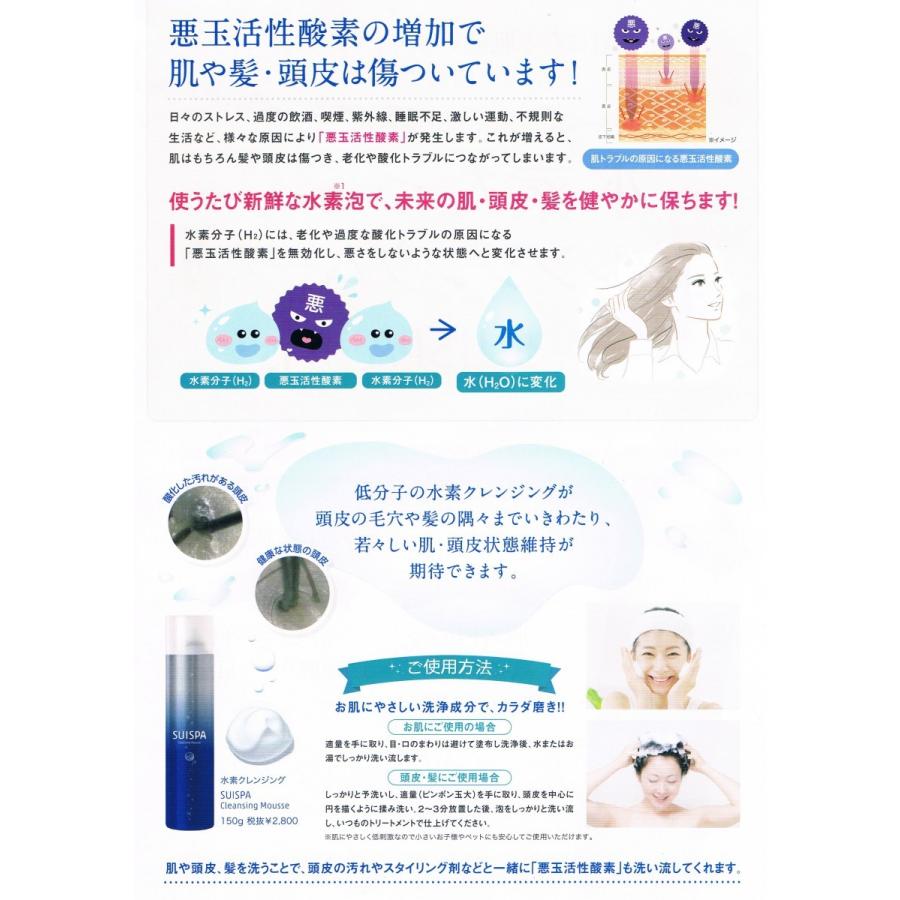 送料無料　香栄化学 スイスパ クレンジングムース 150g　6本セット　水素で洗う　髪、洗顔　低刺激 |  | 02