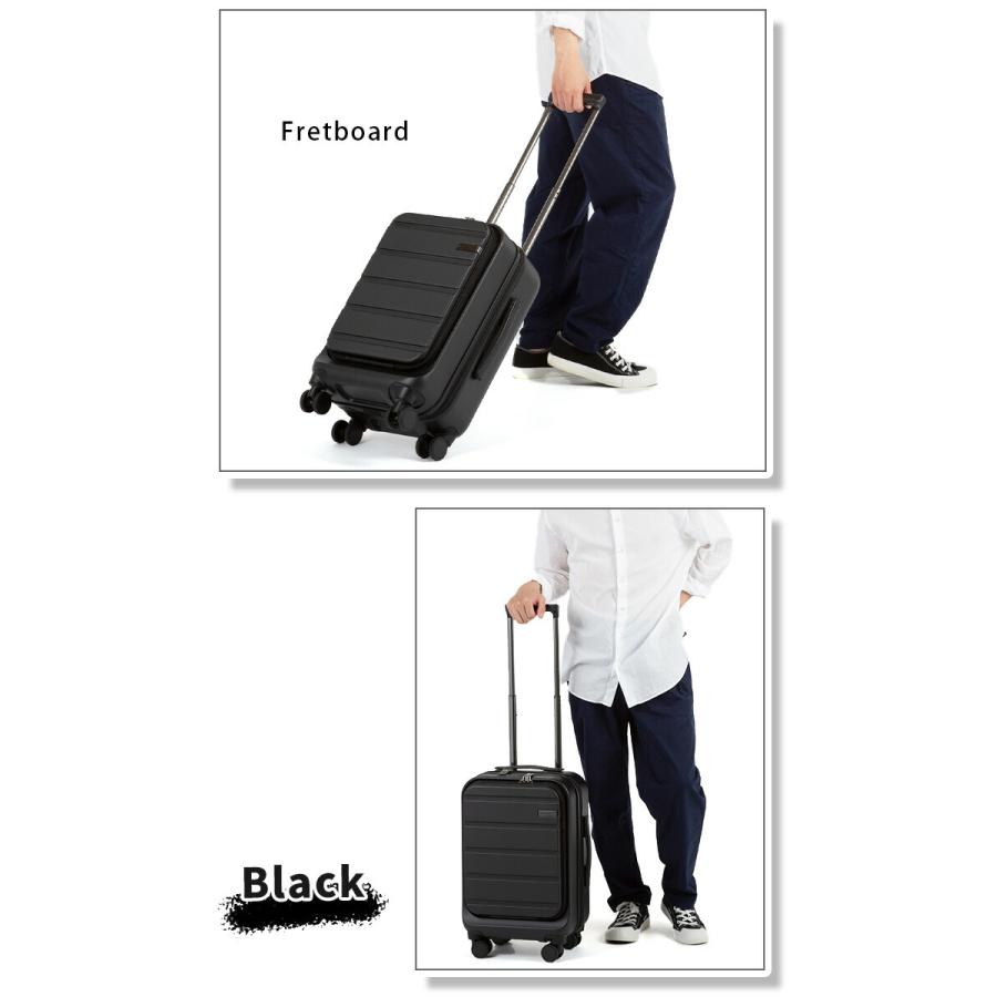 【SALE 20％OFF】 ACE エース スーツケース メンズ レディース ハードケース キャリー フロントオープン 機内持込 29L Sサイズ 8輪 TS フレットボード 05431 | Ace | 18