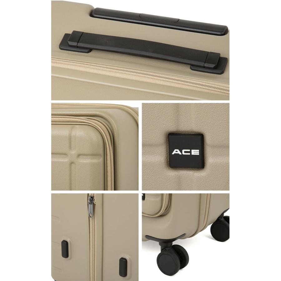 ＼SALE 20％OFF／ACE エース スーツケース エスカレラ フロントオープン キャリーバッグ 拡張 62〜71L Mサイズ 国際線 国内線 メンズ レディース 8輪 05652 | Ace | 16