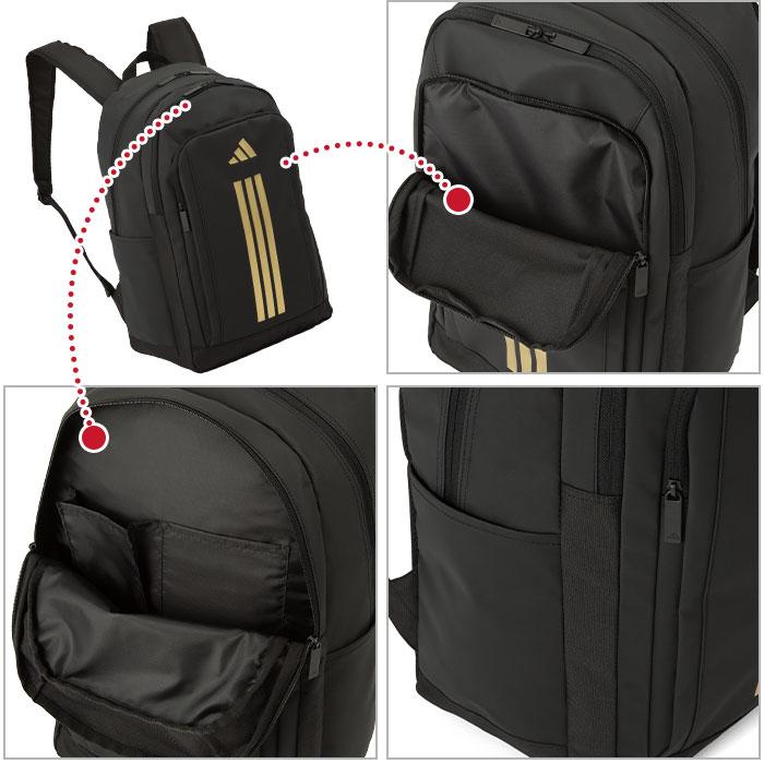 アディダス adidas リュック 2025 春夏 新作 通学 リュックサック バックパック ラウンド デイパック バック ロゴ メンズ レディース ユニセックス 学生 大人 通勤 スクール 中学生 高校生 女子 男子 タブレット PC収納 A4 B4 30L 63951 adidas（アディダス） リュック 通学 リュックサック バックパック