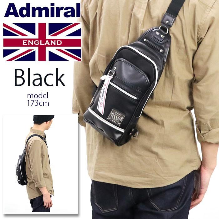Admiral（アドミラル） ボディバッグ メンズ PUレザー ボディーバッグ