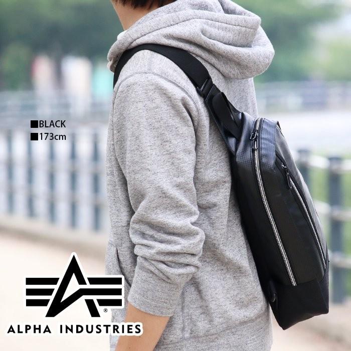 ウエストバッグ ボディバッグ ALPHA INDUSTRIES アルファ インダストリーズ ボディーバッグ カーボン レザー ワンショルダー ブランド 送料無料｜bellezza｜04