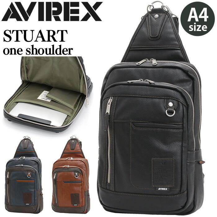 AVIREX 本革ボディバッグ ブラック アヴィレックス AVIREX AVIREX アヴィレックス ボディバッグ ワン