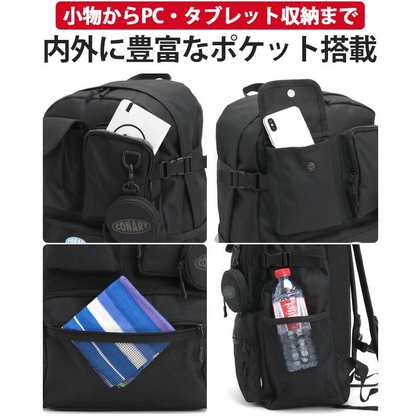 CONART コナート リュック メンズ レディース リュックサック ブラック