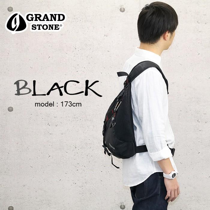 stone  ボディバッグ　ブラック GRAND STONE ボディバッグ グランドストーン BALANCE ボディー