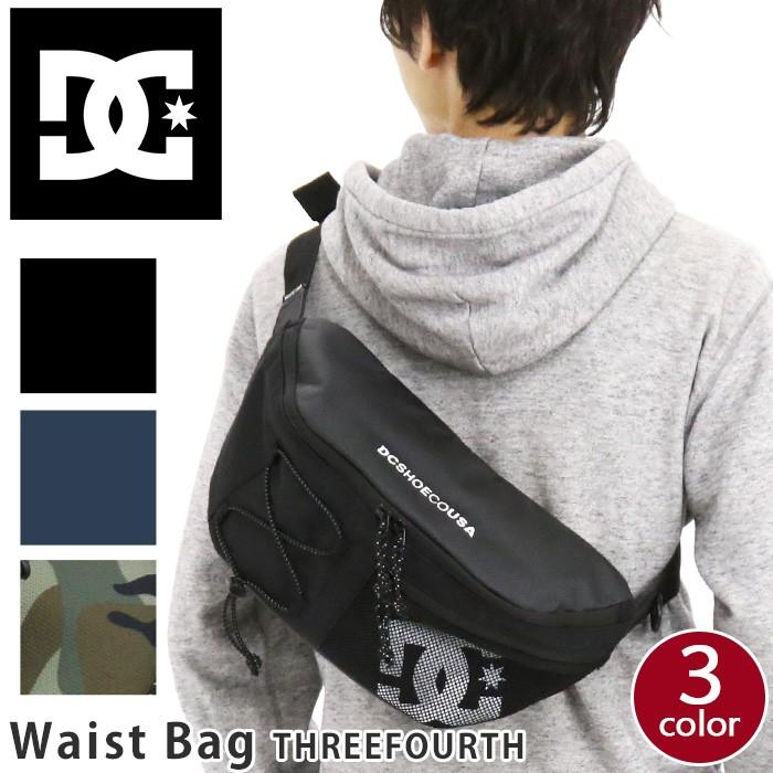 DC ボディバッグ ブラック メッシュポケット 中生地に柄あり DC SHOES（ディーシーシューズ） ボディーバッグ DC shoes DCシューズ