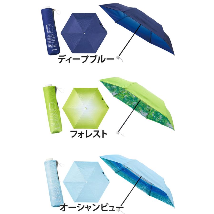 estaa（エスタ） 日傘 傘 折りたたみ傘 ハニカム 断熱パラソル 晴雨