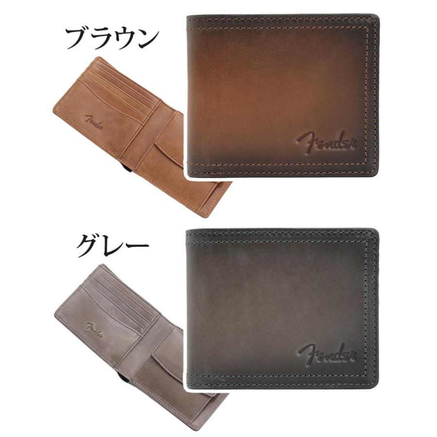 フェンダー 財布 Fender メンズ レディース 二つ折財布 二つ折り財布 札入れ 二つ折り 折財布 ハーフ さいふ 革小物 メンズ財布 カード収納 メンズ小物 レザー | Fender | 03