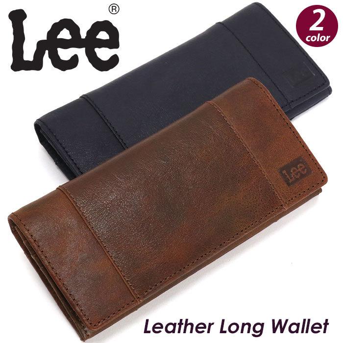 Lee（リー） 長財布 財布 cross 束入れ かぶせ 本革 レザー ウォレット