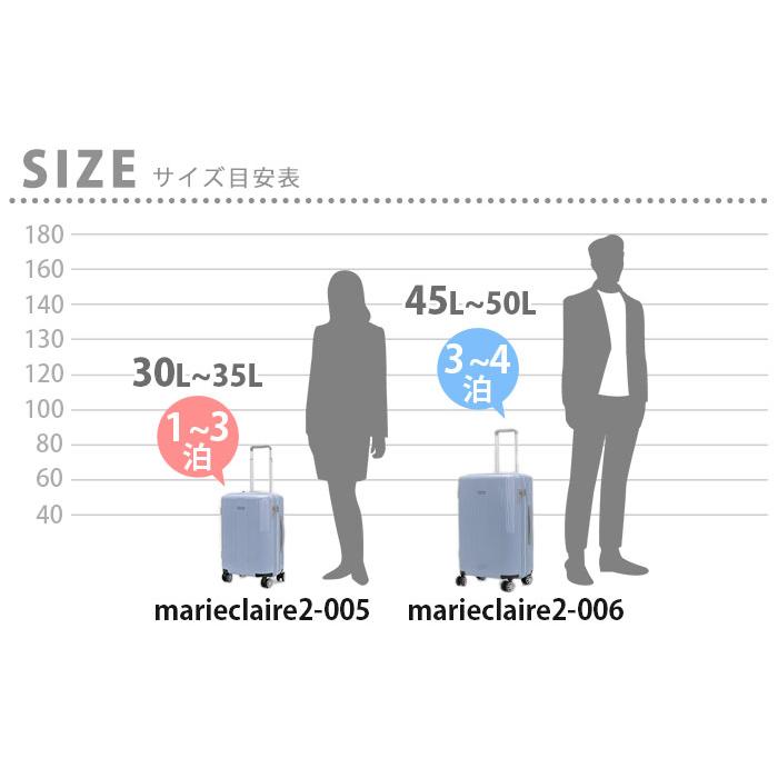 スーツケース マリクレール marie claire レディース Sサイズ キャリーバッグ ハードケース 機内持ち込み 男女兼用 男性 女性 おしゃれの画像