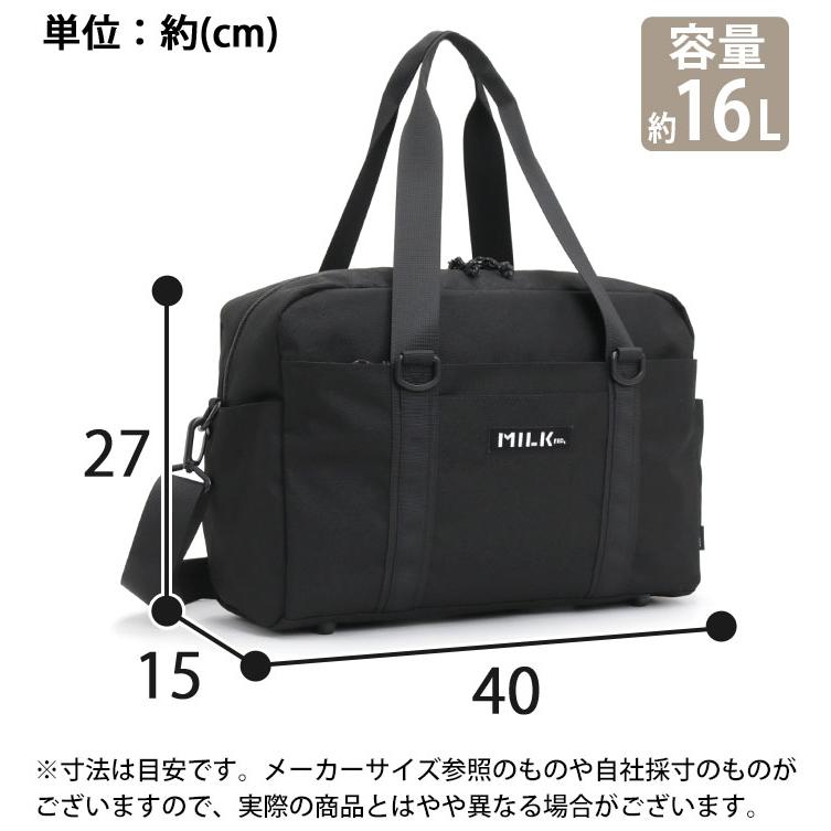 スクールバッグ ミルクフェド MILK FED. スクバ ボストンバッグ レディース メンズ スクールボストン 黒 A4 103261053003_7
