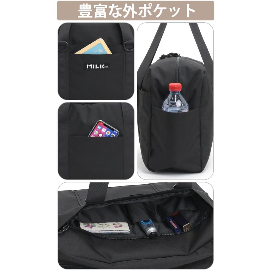 スクールバッグ ミルクフェド MILK FED. スクバ ボストンバッグ レディース メンズ スクールボストン 黒 A4 103261053003_8