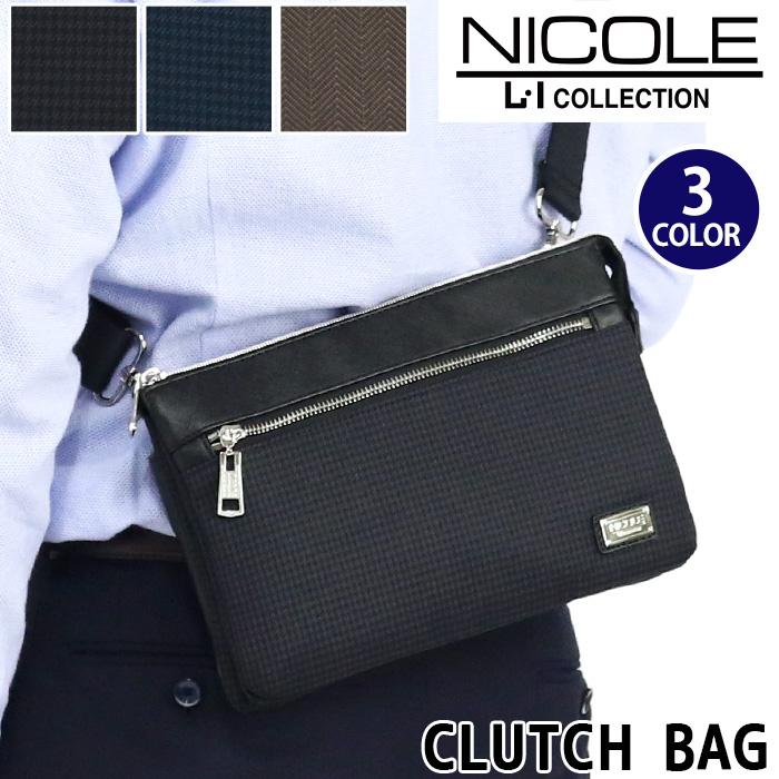 NICOLE メンズ ショルダーバッグ ニコル クラッチバッグ NICOLE メンズ ショルダーバッグ ニコル クラッチバッグ