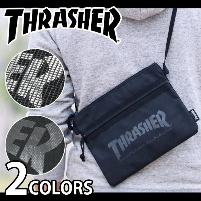 サコッシュ THRASHER スラッシャー ミニショルダー メンズ レディース ブランド 送料無料 ショルダーバッグ｜bellezza