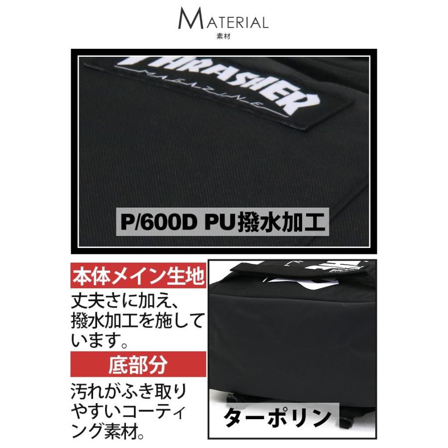 メンズ リュック レディース 30L 大容量 THRASHER スラッシャー リュックサック バックパック デイパック 仕事用 通学 黒｜bellezza｜14